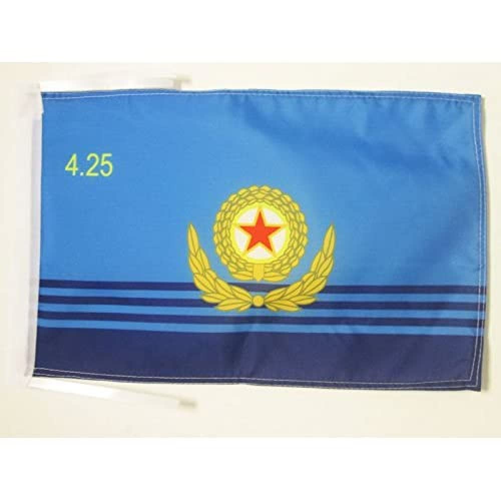 AZ FLAG - Korean People's Air Force Flag - 18'' x 12'' - 100% Polyester North Korea military Small Banner with Two Cords - Fade Resistant - Vivid Colors - 18x12 in - 45x30 Cm — image 1