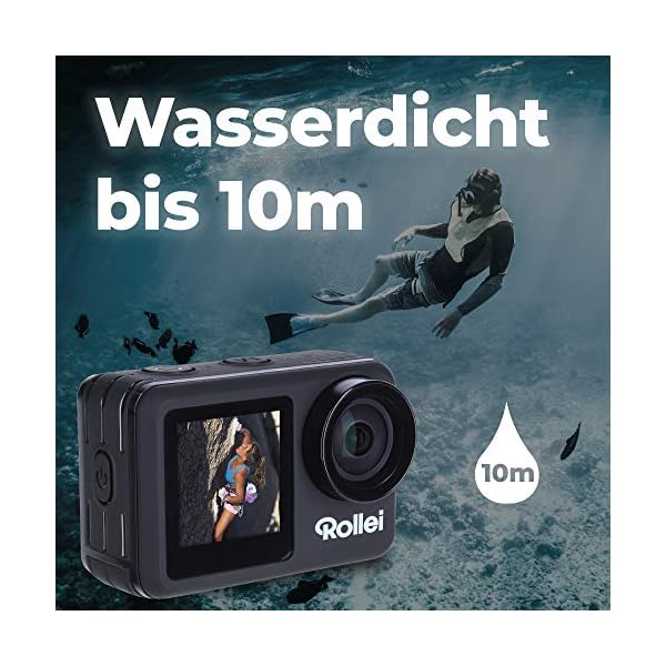 Rollei 40328 Action-Cam 8s Plus I 4K 60fps Unterwasserkamera mit Selfie-Display, Bildstabilisierung, Zeitraffer, Slow… – Bild 7