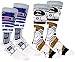 Disney Star Wars Womens Knee High Socks 2 Pair Pack OS 9-11 White/Blue/Brown
