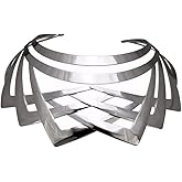 Caiyao High Polished Love Choker Heart Shape Necklace Chunky Punk Women Statement Jewelry Collar Bib Fashion Costume Jewelry Gift-Chunky Silver