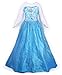 JerrisApparel Snow Party Dress Queen Costume Princess Cosplay Dress Up (4-5, Blue)