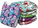 wegreeco Cloth Diapers 6 Pack with 6 Inserts, Washable Cloth Diapers for Babies, One Size Adjustable Reusable (Girl Prints + 1 Wet Bag)