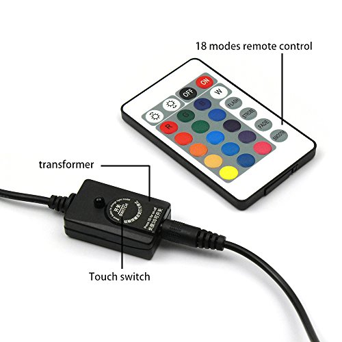 GOESWELL LED Aquarium Light, Fish Tank Light Underwater Submersible Light RGB Color Changing with Remote Control (11.41 inch)