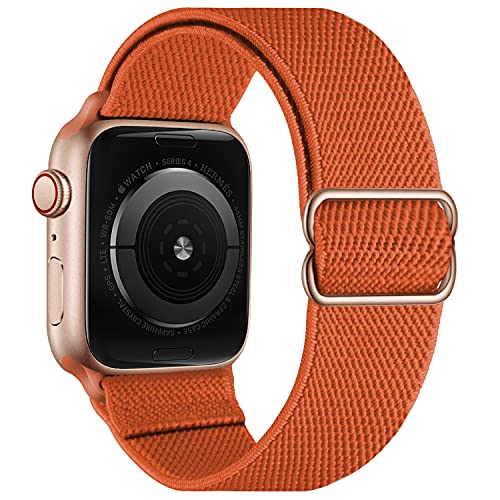 ایگرد | قیمت و خرید OXWALLEN Stretchy Nylon Solo Loop Compatible with Apple  Watch Bands 42mm 44mm, Adjustable Elastic Braided Stretches Women Men Strap  for iWatch SE Series 6/5/4/3/2/1,Orange