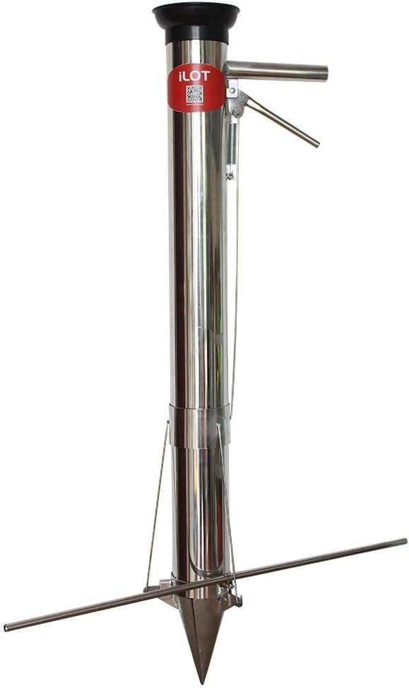 iLOT Long Handled Bulb Planter Tool and Vegetable Seedling Transplanter