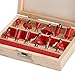 KSEIBI 103119 1/4 Inch Shank Tungsten Carbide Router Bit Set Woodworking (12Pack)