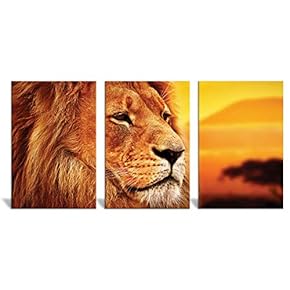 Wild View Animals Beasts Painting Artwork for Home...