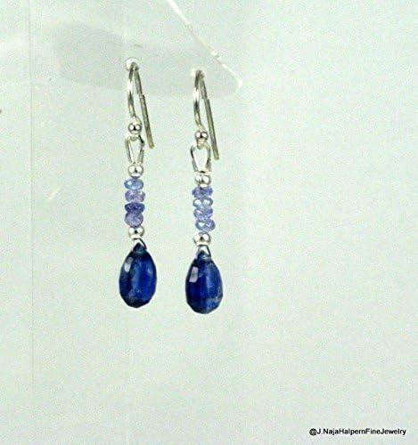 Kyanite-Tanzanite Earrings Sterling Silver 925 rich blue natural gemstone Earrings