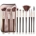 Makeup Brush Set with Case 10Pcs Premium Synthetic Eye Shadow Foundation Blending Blush Kabuki Makeup Brushes Kit by Zoreya