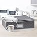 Richards Homewares - China Cup Storage Chest Deluxe Quilted Microfiber (13 inches Height x 15.5 inches Width x 5 inches D) (Light Gray) (2-Pack)