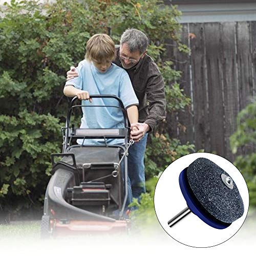 Kulannder 4 Pack Lawnmower Blade Sharpener Lawn Mower Sharpener Sharpening Stone Grindstone Fit for Any Power Drill