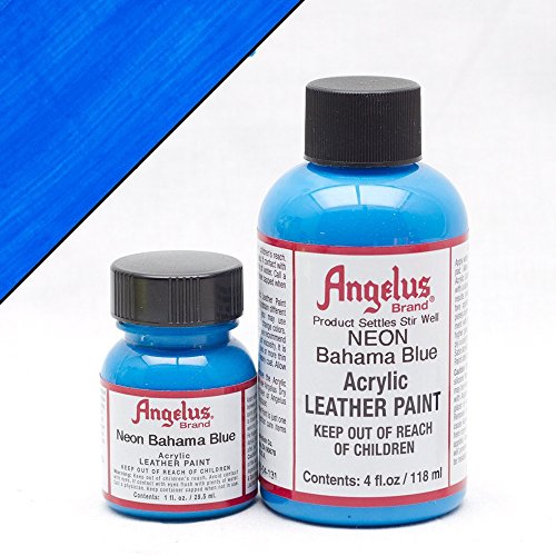 Angelus Leather Paint 1 Oz Neon Bahama Blue