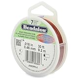 Beadalon 7-Strand Stainless Steel 0.018-Inch Bead Stringing Wire, 30-Feet, Pink