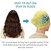 Peacoco Large Silicone Swim Cap for Women Kids Girls Men and Adult, Swimming Cap for Long Thick Hair, Ear Wrap Swim Hat Keeps Hair Dry Yellow