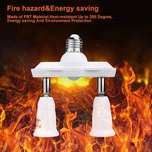 8T8 Adjustable Motion Sensor Socket Adapter Converter Infrared Motion Detector Socket Lamp Holder, E26 Light Socket Adapter Base with 360 Degree Bendable for Storage Room/Basement (Manual Sensor_2)