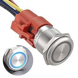 APIELE 19mm Latching Push Button Switch 12V DC