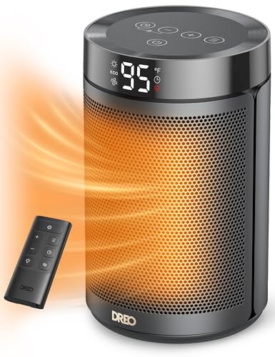 DREO Space Heater, Portable Electric Heaters for Indoor Use with Remote