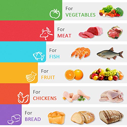 image for GROWNEER 6-Pack Extra Thick Flexible Plastic Cutting Board Mats 15''×