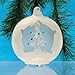 Christmas Globe Ornament - LED Lighted Glass Ball Christmas Tree Decoration - Hand Painted Glittery Snowflakes