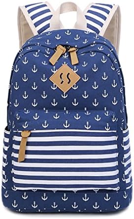 HAPPYTIMEBELT Double Zipper Anchor Printing Children School Backpack Student Book Bag