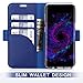FYY [Genuine Leather Wallet Case for Samsung Galaxy S8+ Plus 2017, Handmade Flip Folio Wallet Case with Kickstand Card Slots Magnetic Closure for Samsung Galaxy S8+ Plus 2017 Navy Blue
