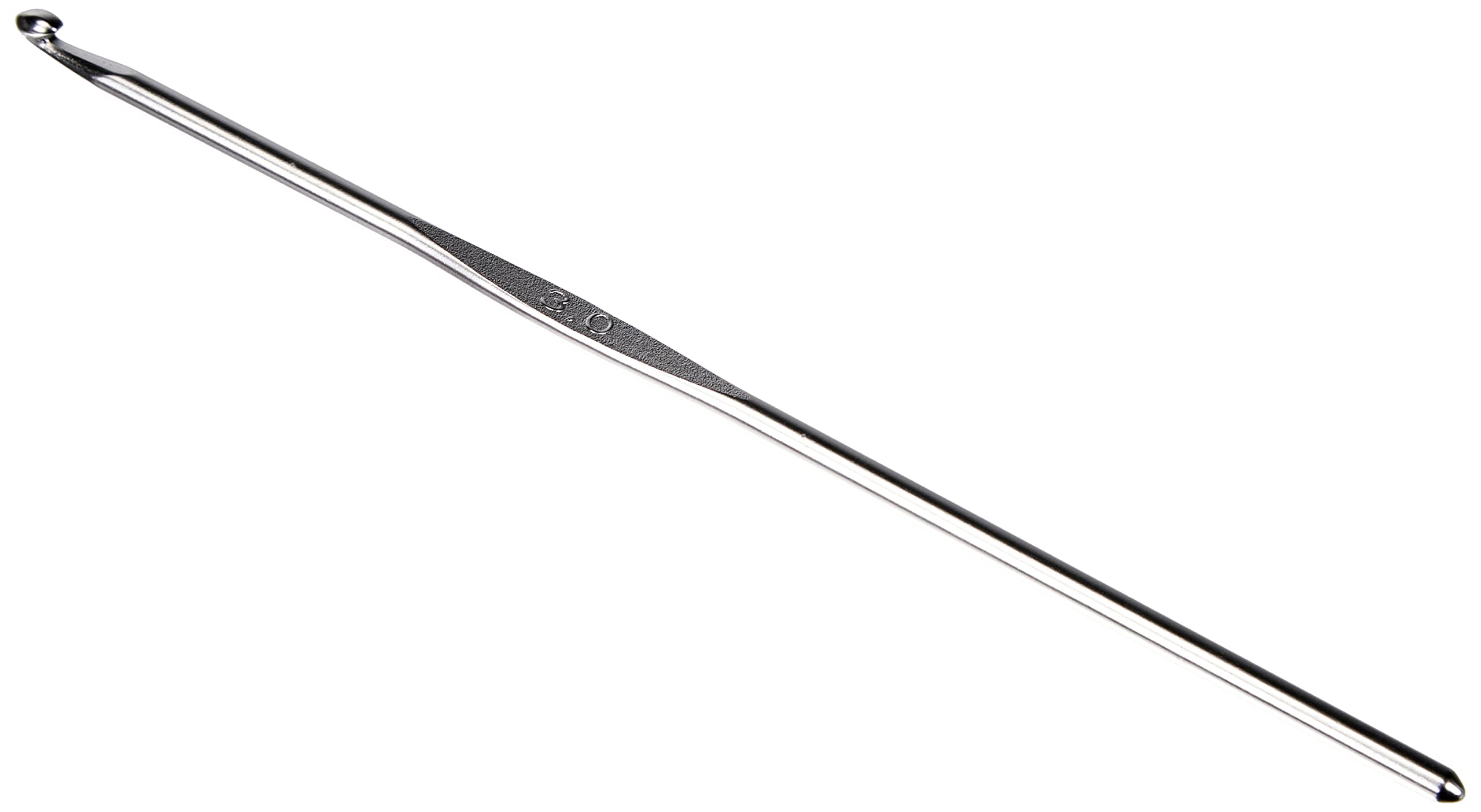 Prym Crochet Hooks for wool without. handle alu silver col 14 cm 3.00 mm, Aluminium, 3 mm