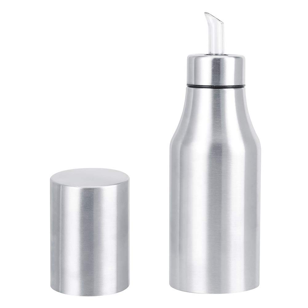 Atyhao Olive Oil Dispenser 304 Stainless Steel DustProof Leakproof Oil Vinegar Bottle Dispenser Pot Kitchen Tools Oil and Vinegar Bottle(500ml)