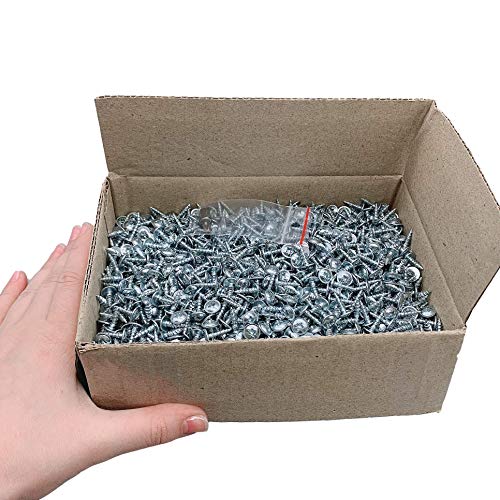 Marcopol (2000 Stück) Verzinkter Stahl 4,0 x 12 mm Holzschrauben, Metallschrauben, modifizierter Halsspannkopf… – Bild 5