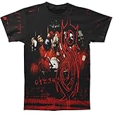 Slipknot Men's Debut Band Allover T-shirt Large Black