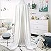 HEARTNICE Girls Bed Canopy Reading Nook Tent Dome Mosquito Net Hanging Decoration Indoor Game House for Baby Kids(White)