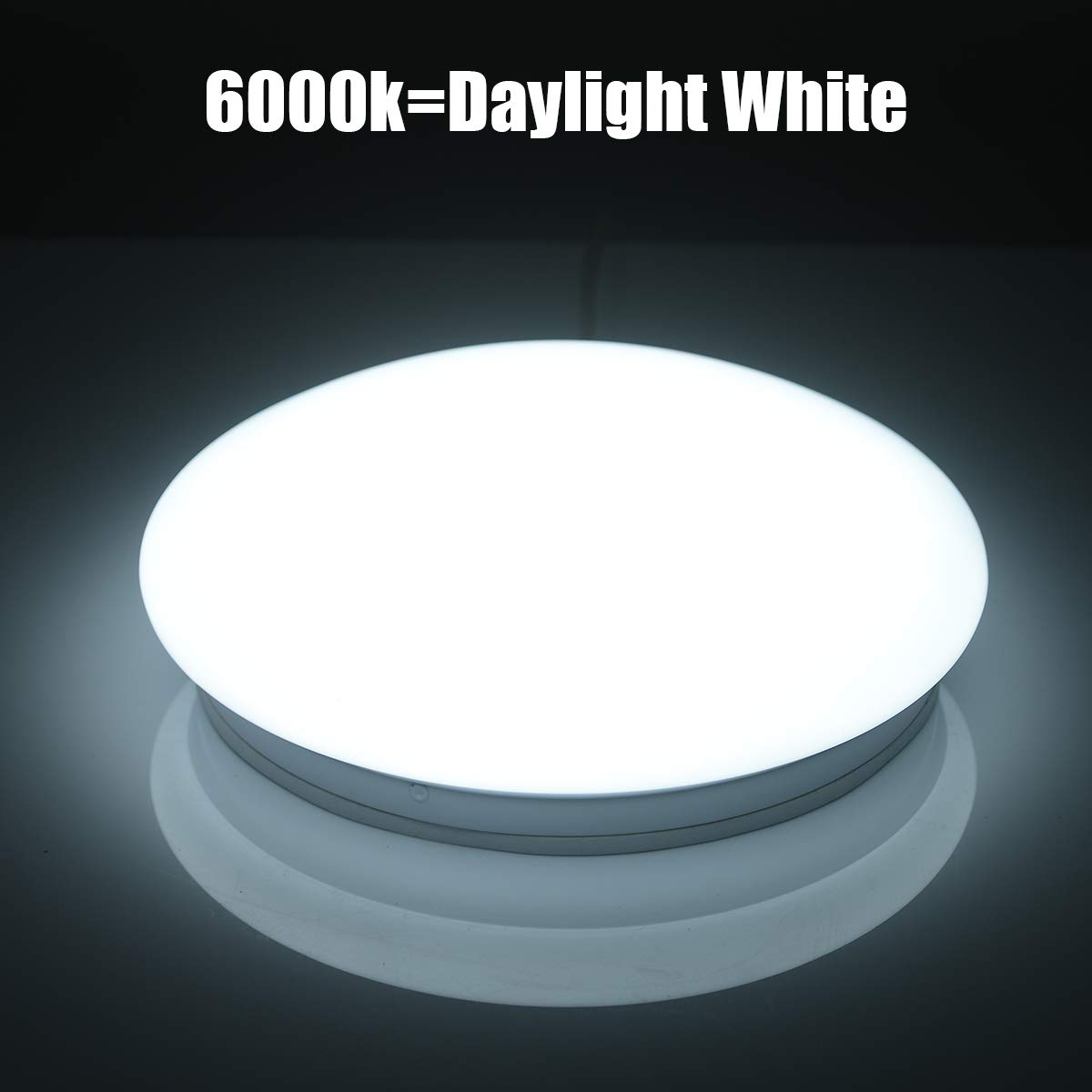10 inch Led Ceiling Light Fixture 6000K Daylight Lighting,100W Equivalent,1200 LM,Mushroom Shape,12W Flush Mount Led Ceiling Lights for Home, Foyers, Restroom, Closet, Attic, Basement, Garage