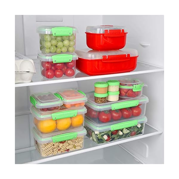 Sistema-New-Home-Kitchen-Storage-Organisation-Gift-Pack-18-Food-Storage-Containers-with-Lids-Lunch-Boxes-Meal-Prep-Containers-Pantry-Storage-Microwave-Food-Steamers-More-BPA-Free Sistema New Home Kitchen Storage & Organisation Gift Pack | 18 Containers | Lunch Boxes, Meal Prep Containers, Pantry…