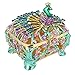 YUFENG Trinket Box Metal Enameled Collectable Wedding Jewelry Ring Holder Organizer (Peacock Box)