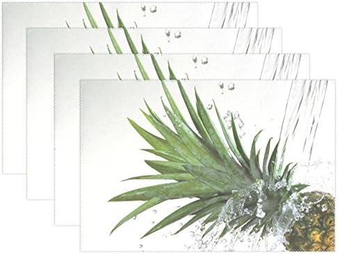 BAIHUISHOP Pineapple 12x18" Placemats Dining Table Mats for Home Kitchen Office,Set of 6