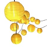 Innoo Tech Lantern Solar String Lights, Outdoor Globe Lights, 14.4ft 20 LED, Warm White, Fabric Ball, Christmas Lights for Garden Path Party