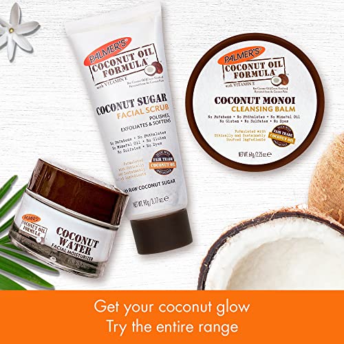 Palmer's Coconut Monoi Gesichtsreinigung Balm, 64 G – Abschminkender Balm Mit Kokosöl & Schwämmchen