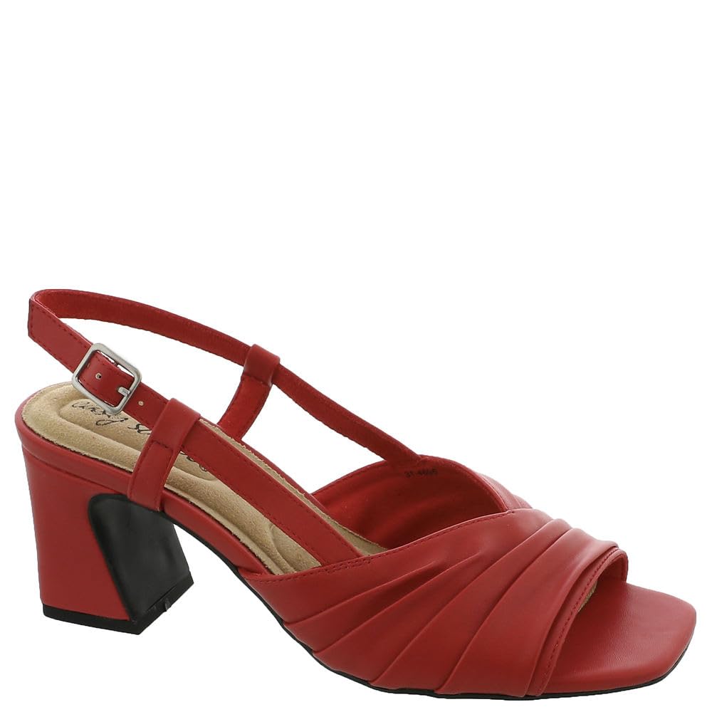 Easy Street Women’s Lucie Heeled Sandal, Red, 7