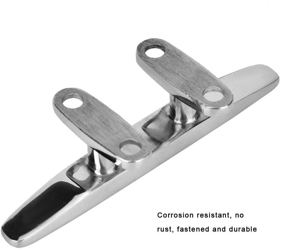 Wal front Boat Cleats and Chocks, Stainless Steel Boat Cleat Mirror Polished Boat Accessory Marine Base Rope Base : Sports & Outdoors