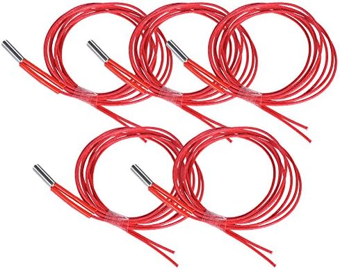 Wangdd22 5PCS 12V 40W 620mm Single End Cartridge Heater Heating Tube 1m for RepRap Prusa i3 Anet 3D Printer