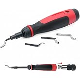 AFA Tooling 4-Inch Extendable Deburring Tool with 4 Mixed HSS Blades | Built for 3D printing, metal, PVC, copper, resin and plastic; 360-degree rotation reaches deep bores, cross holes, curves