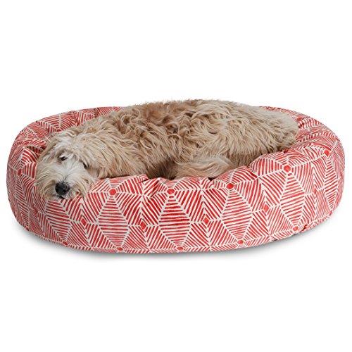 Majestic Pet 52" Charlie Salmon Sherpa Bagel Bed