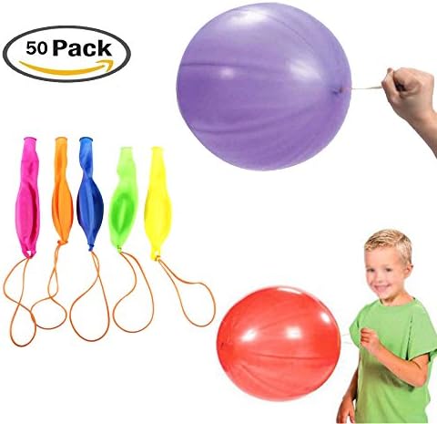 Pack of 50 Large Latex Punch Balloons |10 Inch|Childrens Party Bag Filler Celebration Birthday