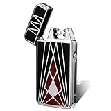 Kivors Dual Arc Lighter - Flameless Windproof Rechargeable USB Plasma Double Arc Cigarette Lighter