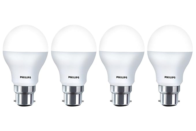 Philips Base B22 9-Watt LED Bulb (Pack of 4, White)