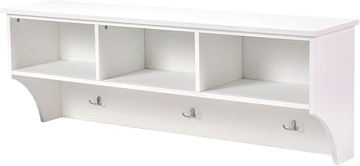 Amazon Com 48 Hanging Entryway Cubbie Storage Shelf Wall Mount