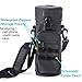 Water Bottle Holder Carrier Pouch Fits 12 to 40 oz Bottles, Tactical Molle Water Bottle Bag with Adjustable Padded Shoulder Strap and Pockets for Walking and Hiking(Black)