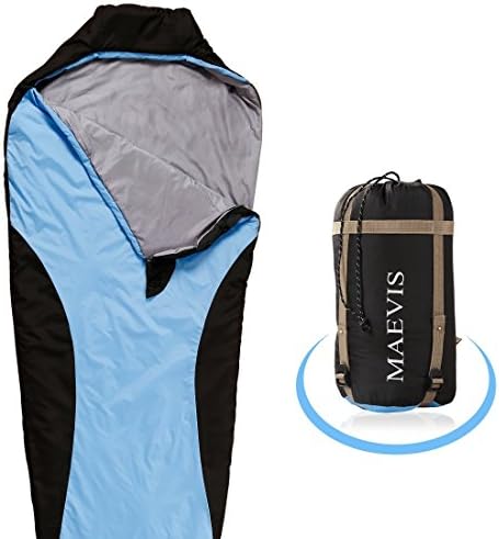 Maevis all Season 330GSM Sleeping Bag Envelope Mummy Lightweight Portable Waterproof with Compresshion Bag - Fit for Camping Hiking Traveling & Outdoor