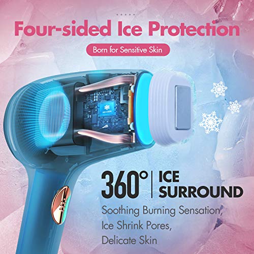 Houselog Hair Removal Permanent Light Hair Removal System Device Painless Hair Remover 500000 Flashes for Women and Men