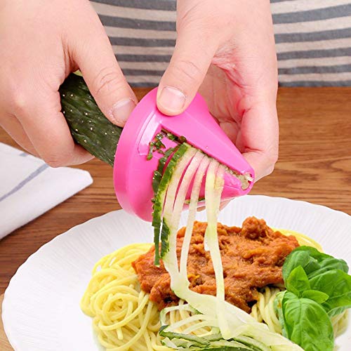 Fantasyworld-Cortadora-de-Verduras-en-Espiral-Rallador-de-Zanahoria-Rallador-de-Pepino-Ensalada-de-Frutas-Peeler-Maker-Tool-Vegetable-Chopper-Utensilios-de-Cocina-Rosa-Roja