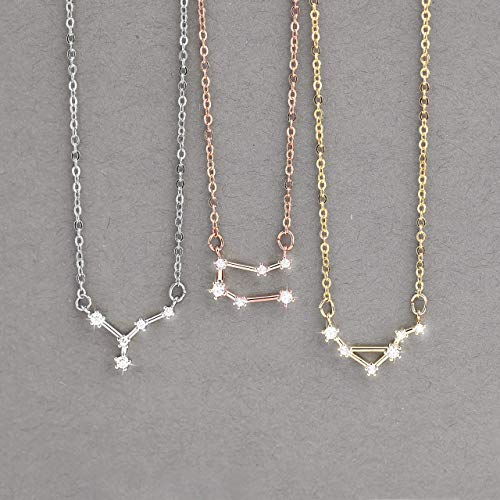 Valentine's Day Gift for Her Zodiac Jewelry Celestial Jewelry Constellation Star Necklace Leo Virgo  - //coolthings.us